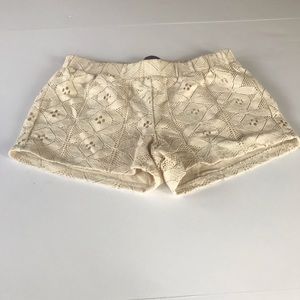 Boom Boom Jeans Cream Lace Shorts